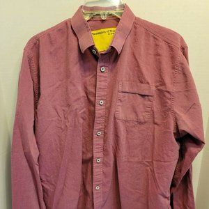 Descendant of Thieves - Solid Burgundy Long Sleeve Shirt - Mens - 2XL